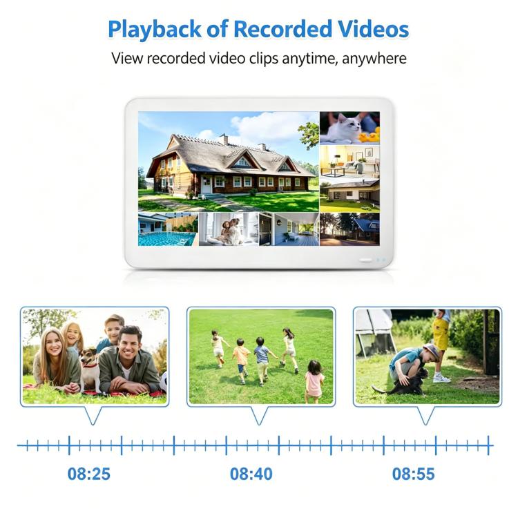 4CH 4K 8MP POE NVR With 11.6-Inch Monitor H.265 Network Video Recorder For Security Camera System