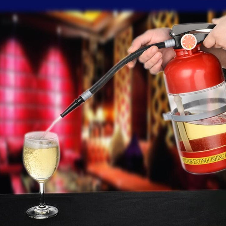 HLX028 Transparent Fire Extinguisher Shaped Wine Dispenser Hand Press Wine Dispenser