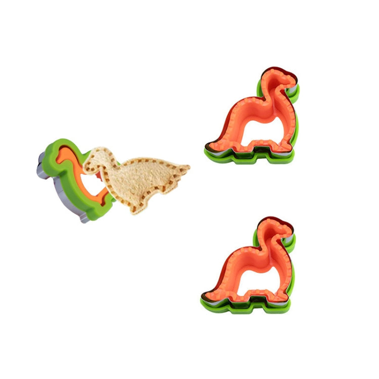 2pcs Stainless Steel Bread Crimping Mold Cake Baking Mold, Shape: Dinosaur