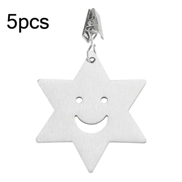5pcs Stainless Steel Tablecloth Clip Windproof Tablecloth Weights Hanger