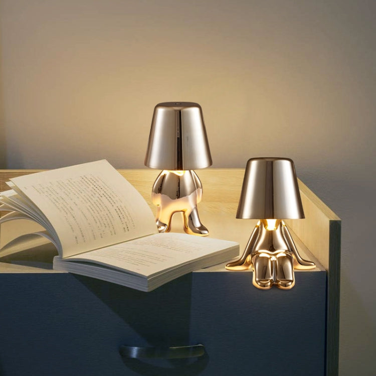 Cute Doll Shape Touch Adjustable Desk Lamp Mini Bedroom Rechargeable Night Light, Spec: 8048