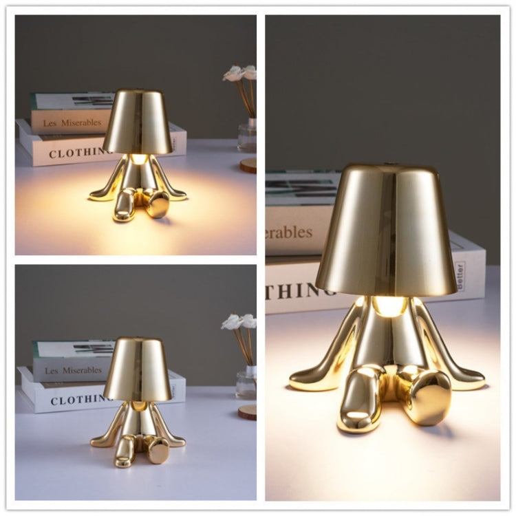Cute Doll Shape Touch Adjustable Desk Lamp Mini Bedroom Rechargeable Night Light, Spec: 8048