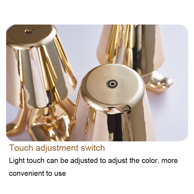 Cute Doll Shape Touch Adjustable Desk Lamp Mini Bedroom Rechargeable Night Light, Spec: 8048