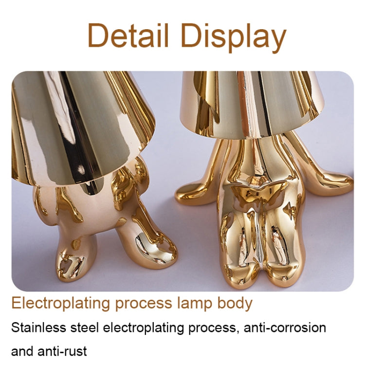 Cute Doll Shape Touch Adjustable Desk Lamp Mini Bedroom Rechargeable Night Light, Spec: 8049