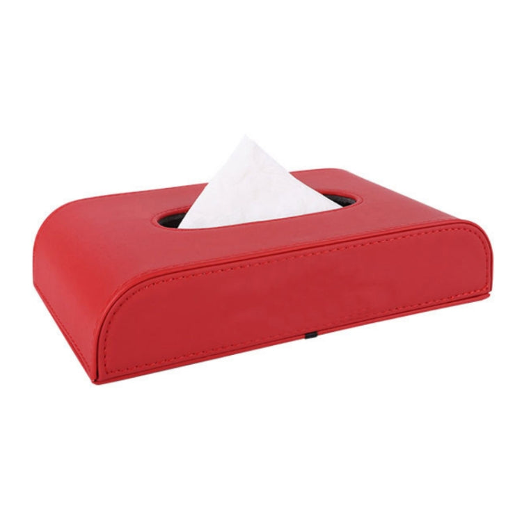 Car Leather Tissue Box Seat Napkin Box