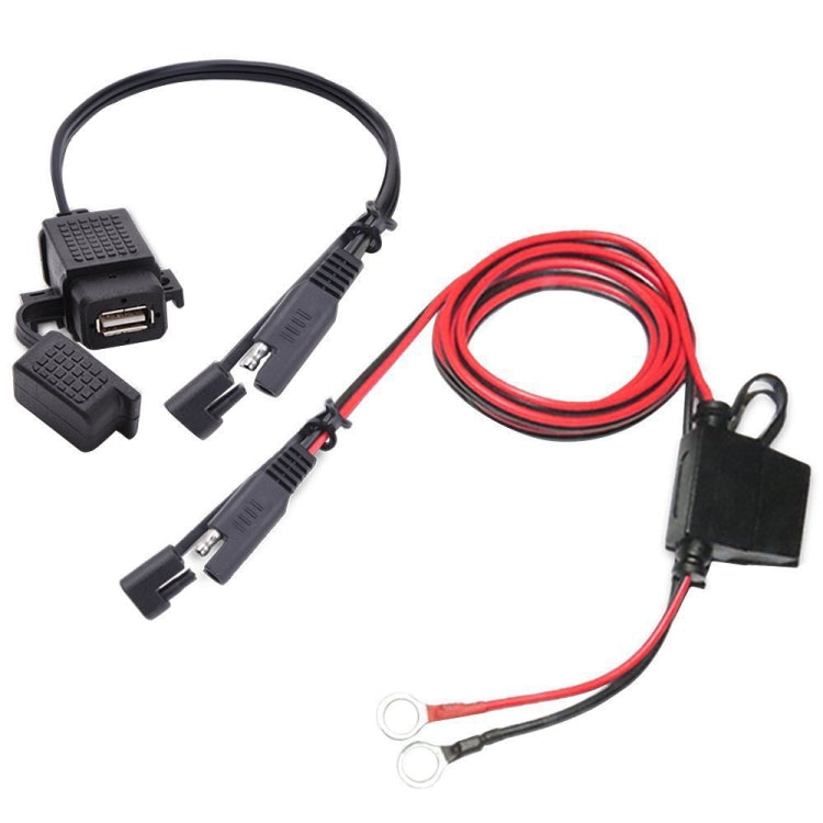 CC02 3.1A Motorcycle USB Charging Kit SAE To USB Adapter