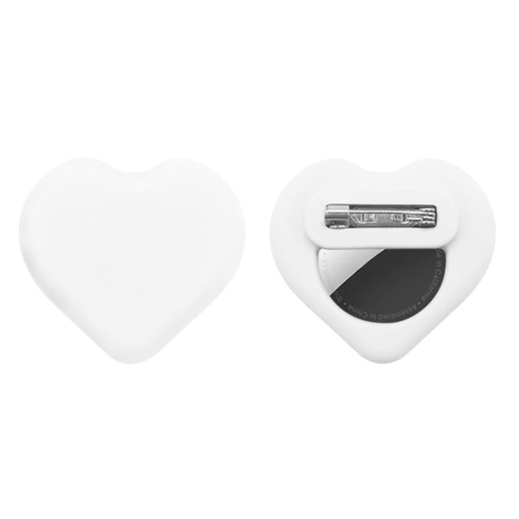 For AirTag 2nd Gen / AirTag 1st Gen Tracker Heart-Shape Silicone Case With Safety Pins Hidden Inside Clothes Shoes