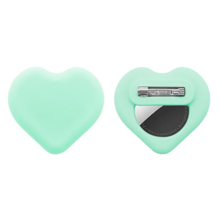 For AirTag 2nd Gen / AirTag 1st Gen Tracker Heart-Shape Silicone Case With Safety Pins Hidden Inside Clothes Shoes