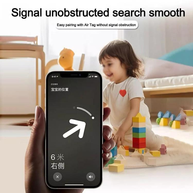 For AirTag 2nd Gen / AirTag 1st Gen Tracker Heart-Shape Silicone Case With Safety Pins Hidden Inside Clothes Shoes