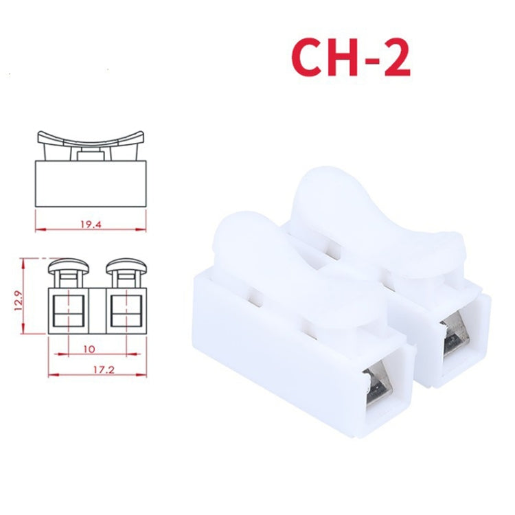 100pcs Self-Locking Push Type Ceiling Light Quick Terminal Block, Specification: CH-2