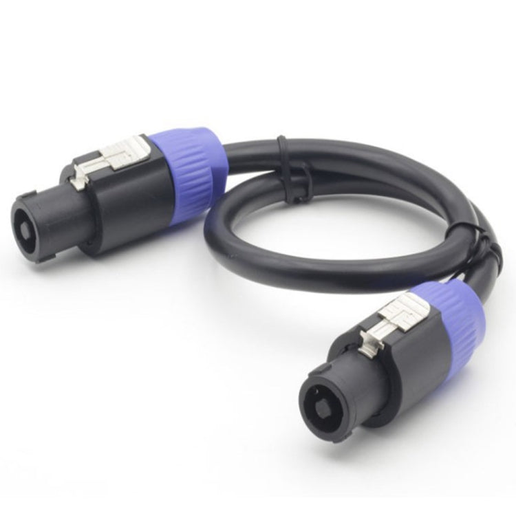 Male To Male Four Core Ohm Cable Audio Cable Ring Stage Speaker Cable 1m(Blue Black)