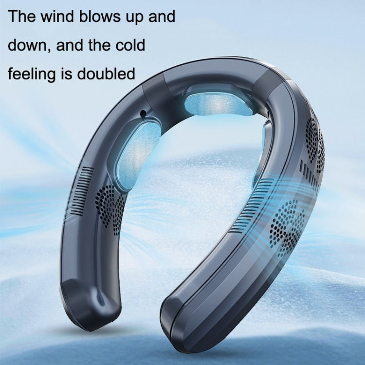 TC06 USB Portable Hanging Neck Fan Turbine Bladeless Semiconductor Cooling Heating Fan