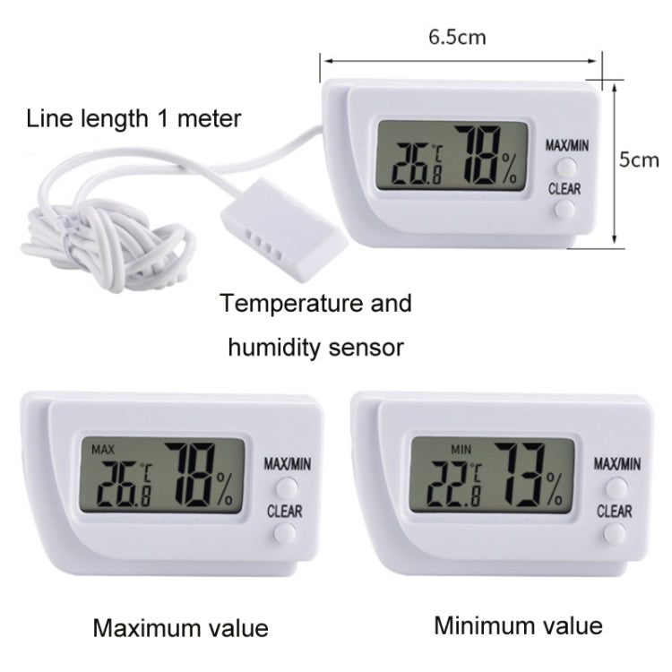 Pet Mini Electronic Temperature And Humidity Meter With Outdoor Sensing Line