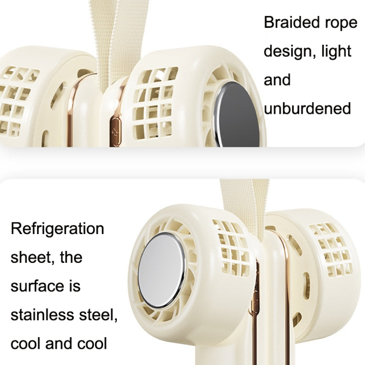 RD11 Hanging Neck Fan Silent Leafless Turbine Semiconductor Cooling Air Conditioner USB Handheld Fan