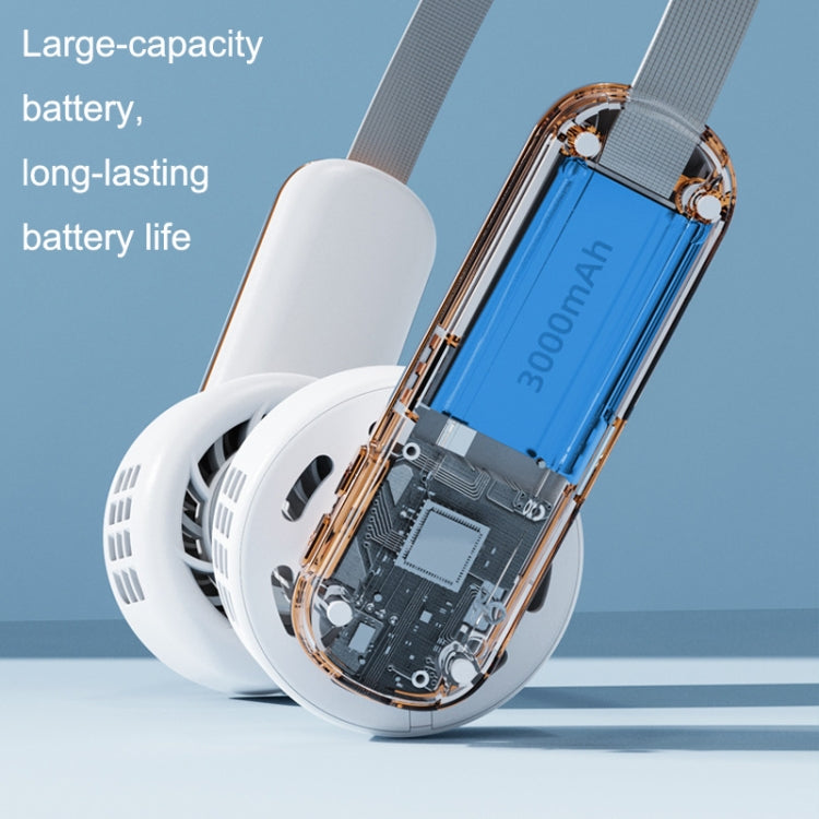 RD11 Hanging Neck Fan Silent Leafless Turbine Semiconductor Cooling Air Conditioner USB Handheld Fan