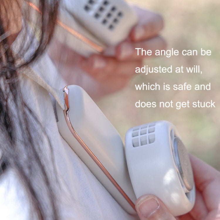 RD11 Hanging Neck Fan Silent Leafless Turbine Semiconductor Cooling Air Conditioner USB Handheld Fan