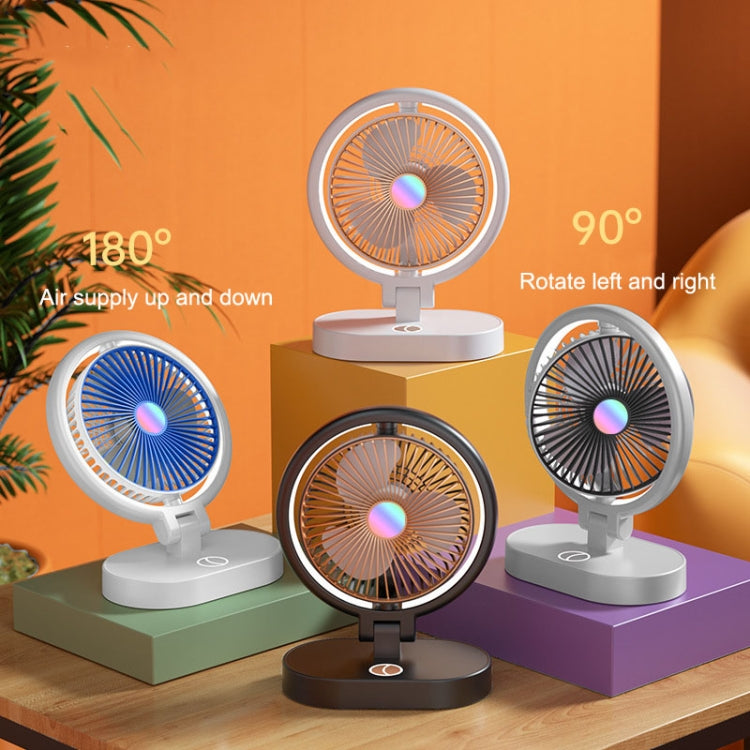 USB Lighting Fan Home Rotatable Dressing Table Fill Light Small Fan