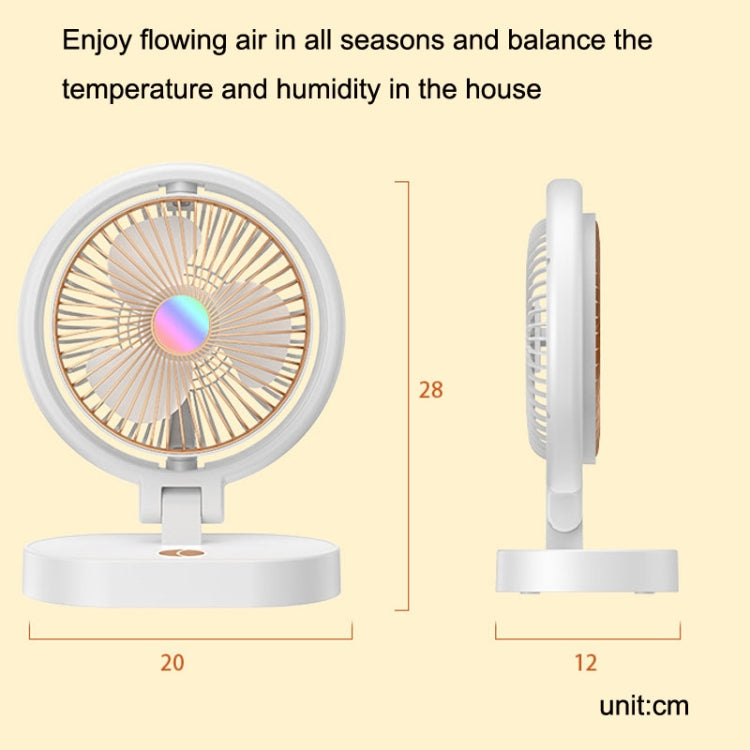 USB Lighting Fan Home Rotatable Dressing Table Fill Light Small Fan