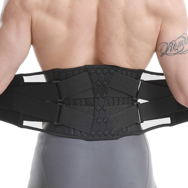 Men Steel Plate Squatting Weightlifting Exercise Use Waist and Abdominal Belt, Size: L(Black)