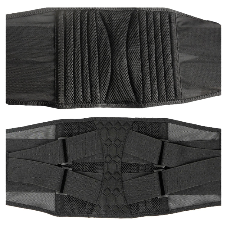 Men Steel Plate Squatting Weightlifting Exercise Use Waist and Abdominal Belt, Size: L(Black)