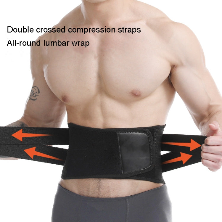 Men Steel Plate Squatting Weightlifting Exercise Use Waist and Abdominal Belt, Size: L(Black)
