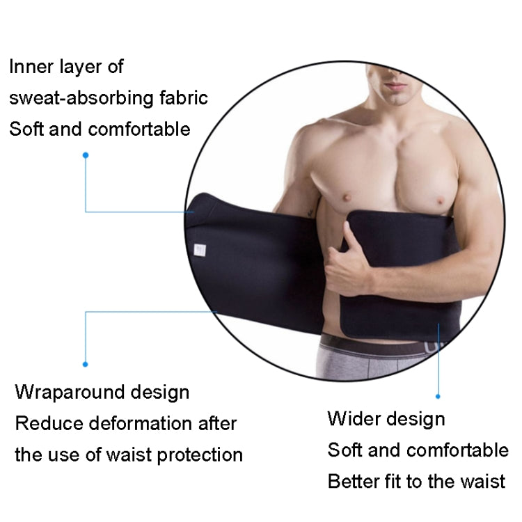 Sports Waist Belt Fitness Girdle Belly Belt Sweatproof Wide Waistband, Specification: M 20x95cm (Black)