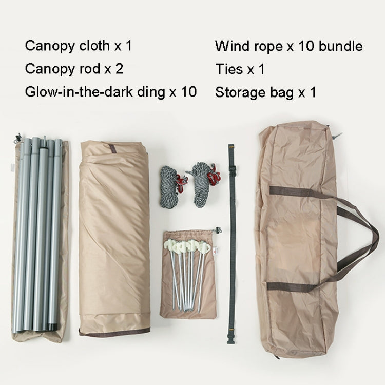 Outdoor Camping Tent, Style: Vinyl Sunscreen Hexagon 5.5x4.4m Gold