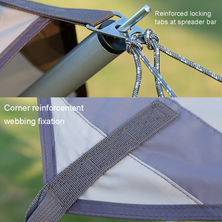 Outdoor Camping Tent, Style: Vinyl Sunscreen Hexagon 5.5x4.4m Gold