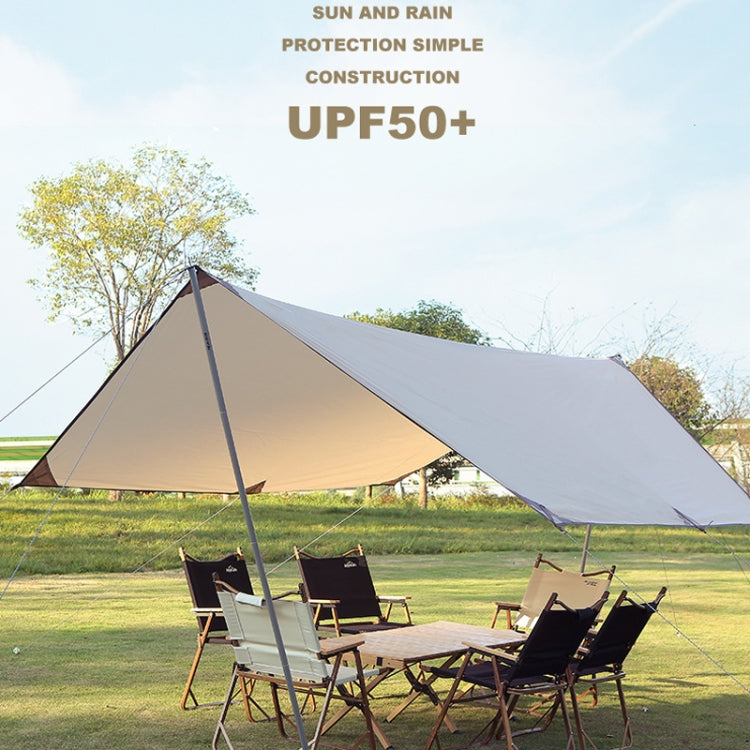 Outdoor Camping Tent, Style: Vinyl Sunscreen Hexagon 5.5x4.4m Gold