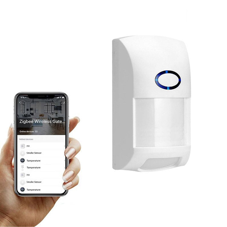 Tuya ZigBee Human Body Infrared Detection Alarm Intelligent Mobile Detection Anti-theft Movement Sensor(White)
