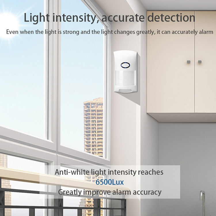 Tuya ZigBee Human Body Infrared Detection Alarm Intelligent Mobile Detection Anti-theft Movement Sensor(White)