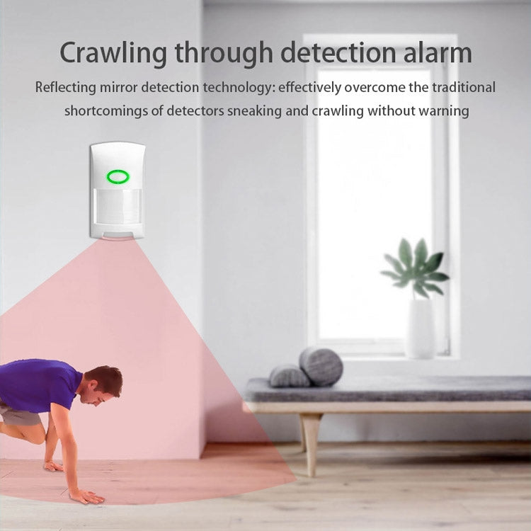 Tuya ZigBee Human Body Infrared Detection Alarm Intelligent Mobile Detection Anti-theft Movement Sensor(White)