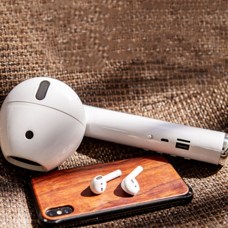 MK101 Giant Headphones Bluetooth Speaker Wireless Music Speaker Supports FM Radio(White)