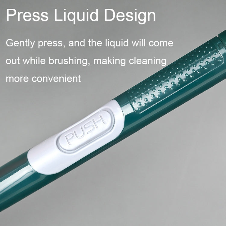 Tongue-shaped Hydraulic Wall-Mounted Long Handle Soft Toilet Cleaning Brush