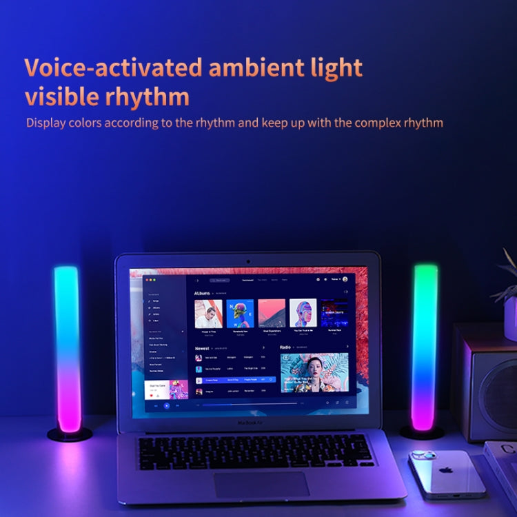 RGB Sound-controlled Rhythmic Response Lights Music Ambient LED Pick-up Lights Charging