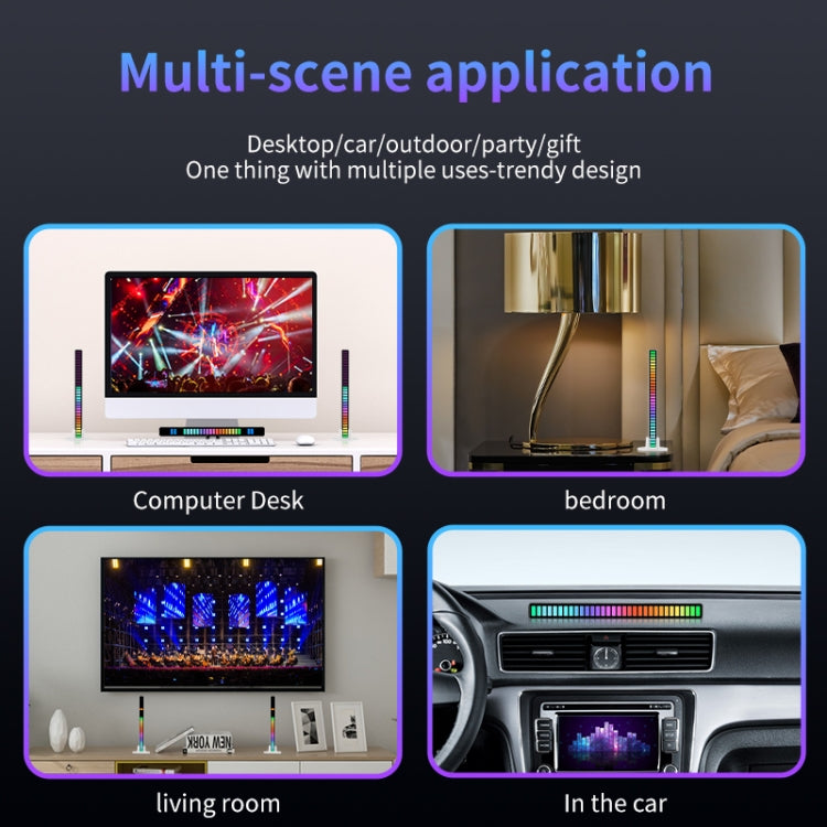 RGB Sound-controlled Rhythmic Response Lights Music Ambient LED Pick-up Lights Plug-in