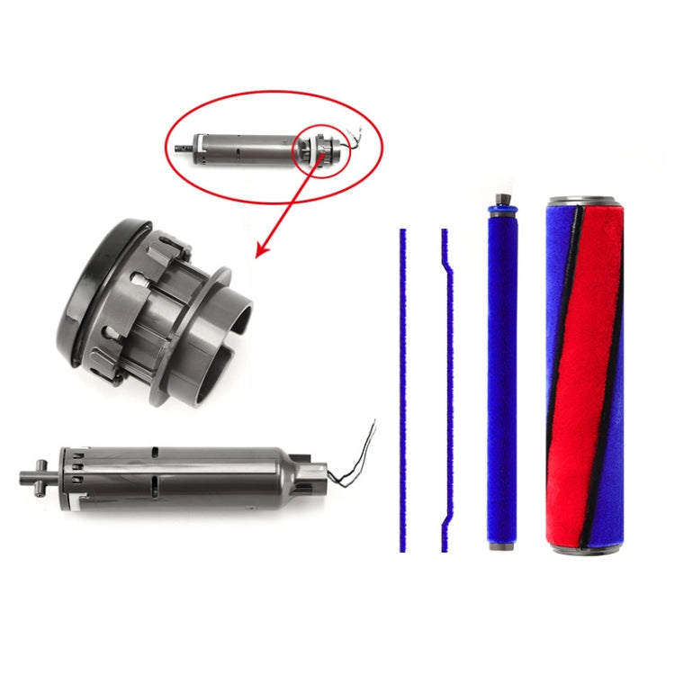For Dyson V6 V7 V8 20W Motor  Vacuum Cleaner Soft Roller Head Parts