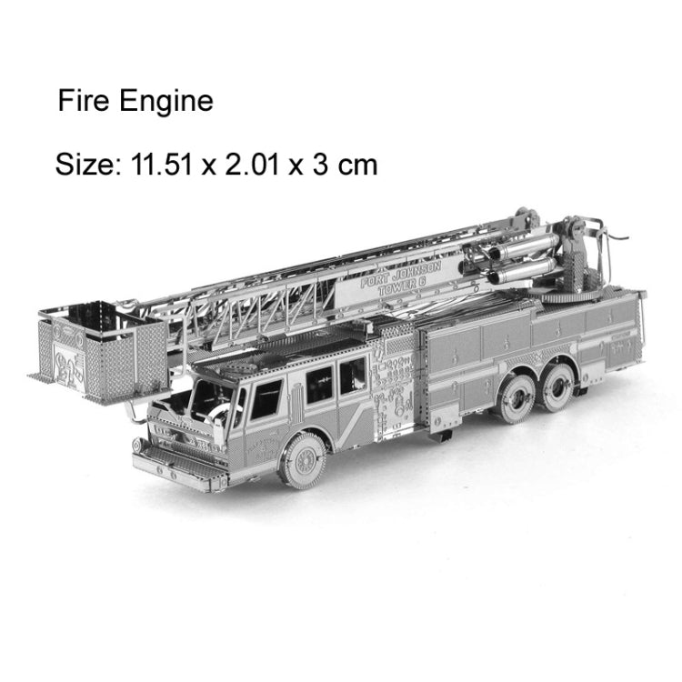 Fire Truck 3D Three-dimensional Metal Car Assembly Model DIY Puzzles Toy