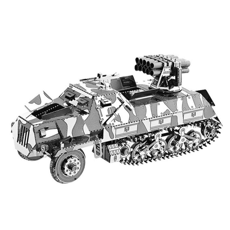 Rocket Launcher 3D Three-dimensional Metal Car Assembly Model DIY Puzzles Toy