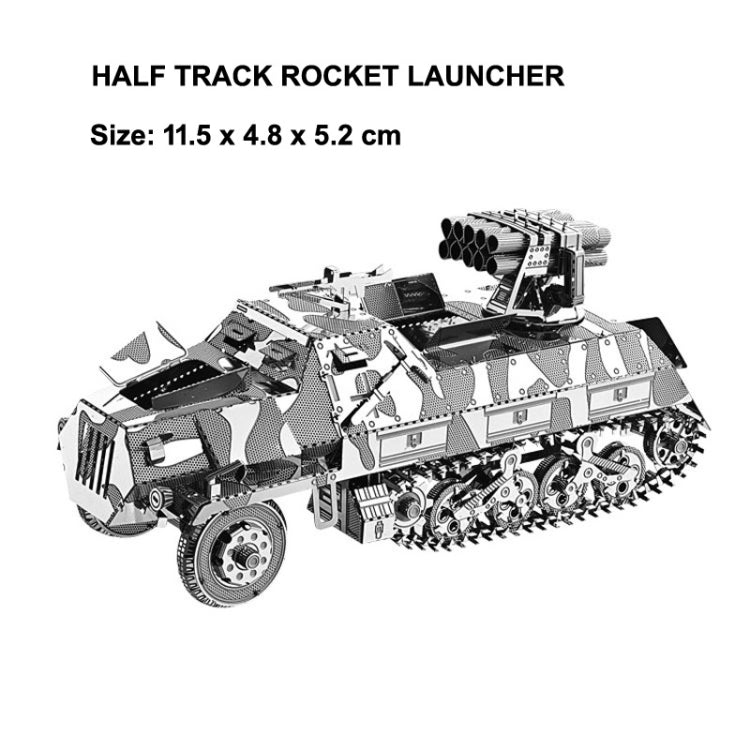 Rocket Launcher 3D Three-dimensional Metal Car Assembly Model DIY Puzzles Toy