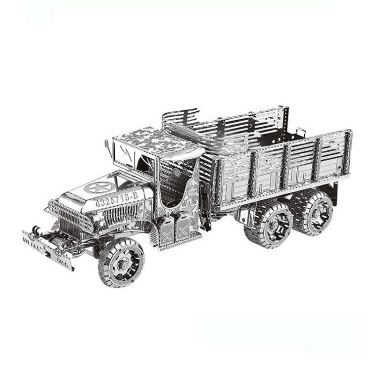 Armored Truck 3D Three-dimensional Metal Car Assembly Model DIY Puzzles Toy
