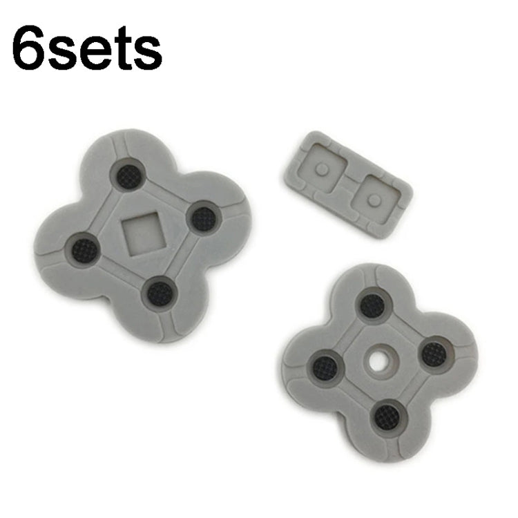 For Nintendo Dual Screen Lite 6sets Conductive Rubber Pad Soft Silicone Adhesive Key Button Pads