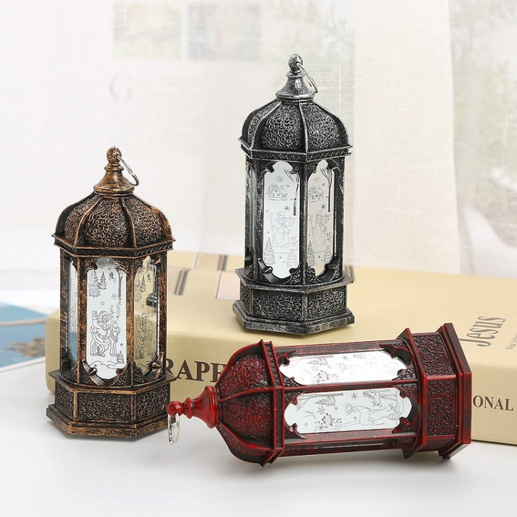 12pcs Christmas LED Electronic Candle Night Light Moroccan Style Retro Candlestick Lamp(Random Color Delivery)