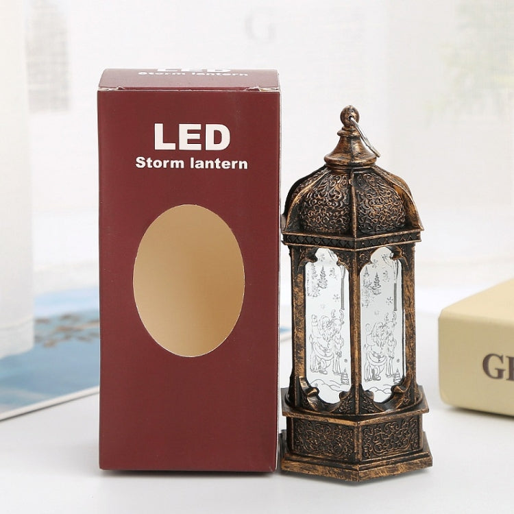 12pcs Christmas LED Electronic Candle Night Light Moroccan Style Retro Candlestick Lamp(Random Color Delivery)
