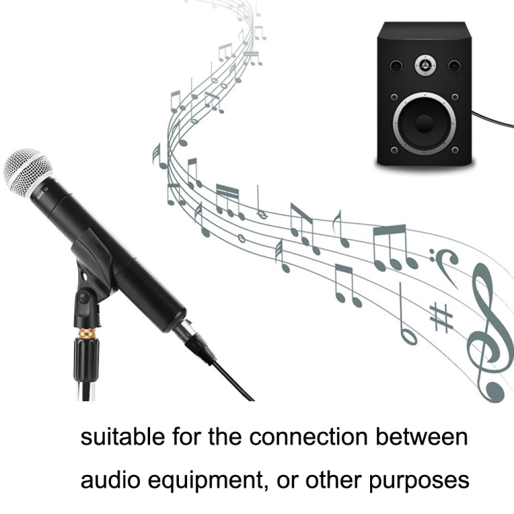 6.35mm Caron Female To XLR 2pin Balance Microphone Audio Cable Mixer Line, Size: 15m