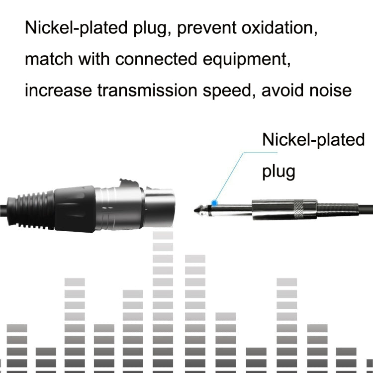 6.35mm Caron Female To XLR 2pin Balance Microphone Audio Cable Mixer Line, Size: 20m