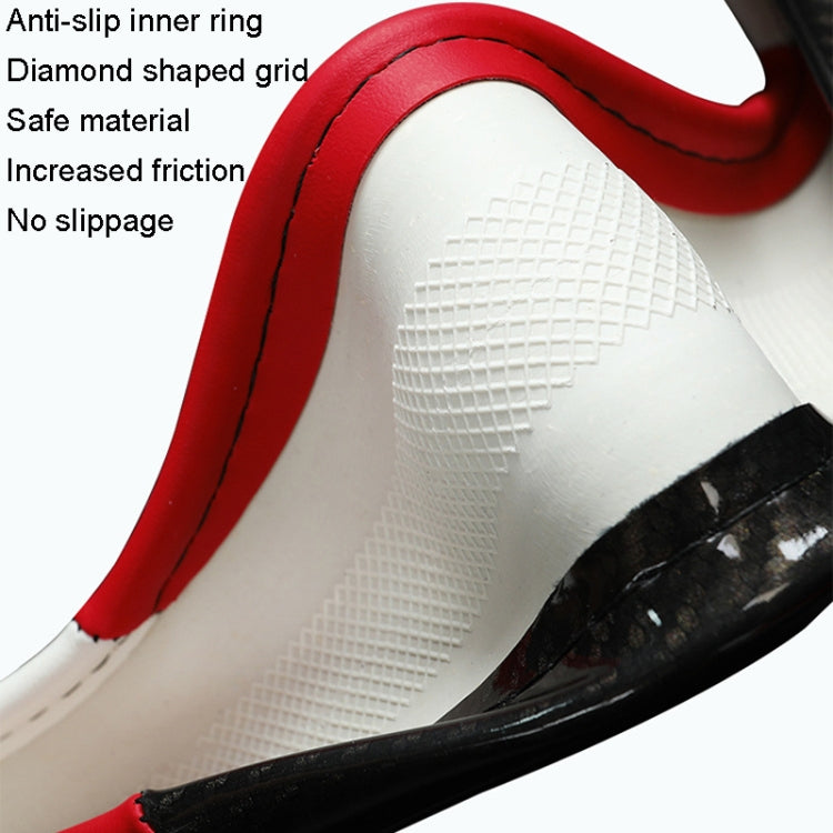 Carbon Fiber Leather Four Season Universal D Type Steering Wheel Cover, Size: 38cm