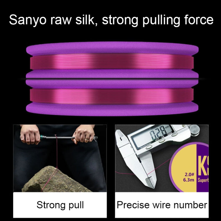 10rolls Outdoor Fishing Anti-tangle Sanyo Raw Silk PE Reinforcement Line Set, Size: 3.5