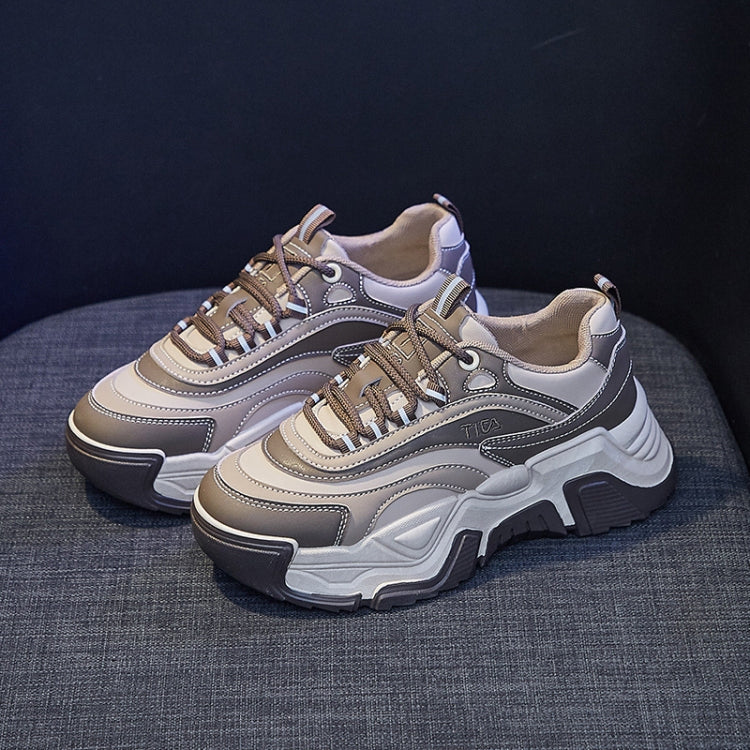 Women Students Thick Sole Breathable Lightweight Sports Shoes, Size: