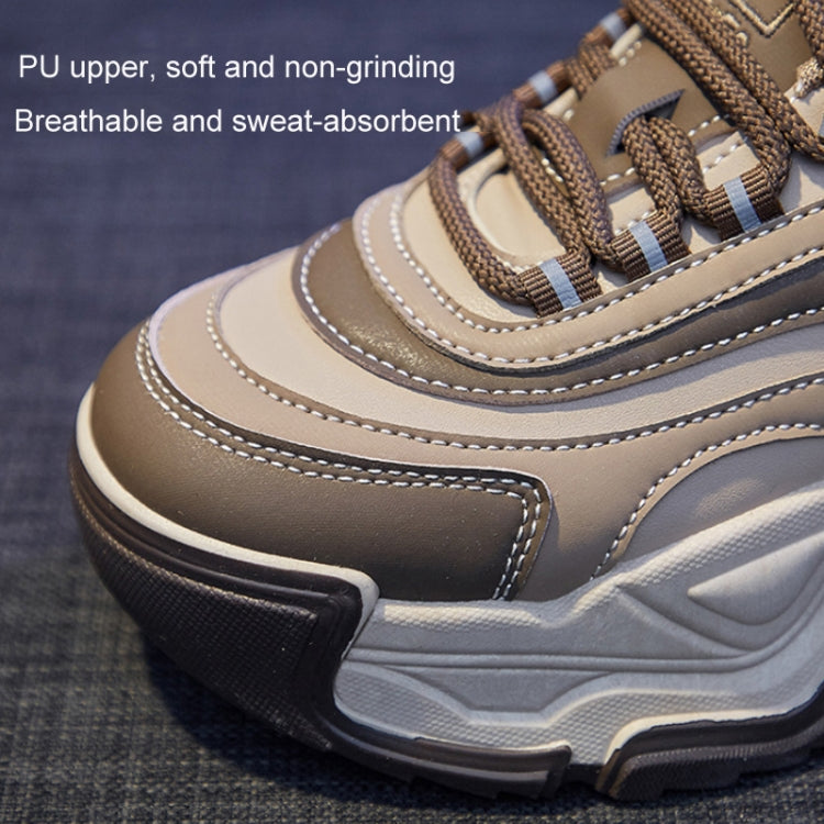 Women Students Thick Sole Breathable Lightweight Sports Shoes, Size: